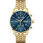 Hugo Boss Mens Chronograph Stainless Steel Blue Dial 42mm Watch - 1513841