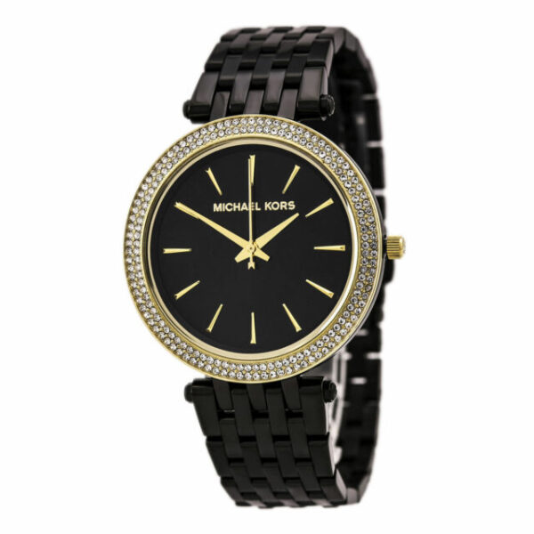 Michael Kors Womens Quartz Stainless Steel Black Dial 37mm Watch - Mk3322