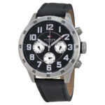 Tommy Hilfiger Quartz Leather Strap Black Dial 46mm Watch for Men - 1791050