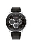 Tommy Hilfiger Men's Quartz Leather Strap Black Dial 46mm Harley Watch 1791894