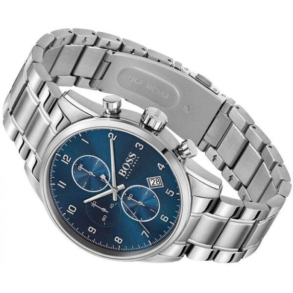 Hugo Boss Mens Quartz Skymaster Chrono Stainless Steel Blue Dial 44mm Watch - 1513784